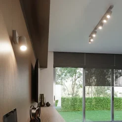 Plafonnier en acier 6 ampoules 4000K - 118x6x16cm Sollux