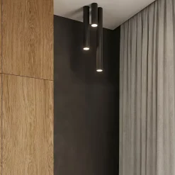 Plafonnier en acier 1 ampoule 4000K - 6x6x20cm Sollux