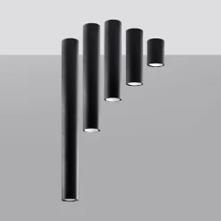 Plafonnier en acier 1 ampoule 4000K - 6x6x20cm Sollux