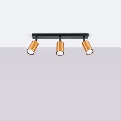 Plafonnier en acier 3 ampoules 3000K - 45x6x18.5cm Sollux