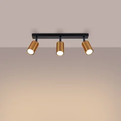 Plafonnier en acier 3 ampoules 3000K - 45x6x18.5cm Sollux