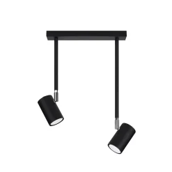 Plafonnier en acier 2 ampoules 3000K - 30x10x43cm Sollux