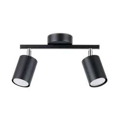 Plafonnier en acier 2 ampoules 4000K - 26x8x20cm Sollux