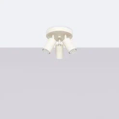 Plafonnier en acier 3 ampoules 4000K - 19.5x19.5x18.5cm Sollux