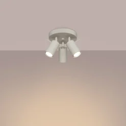 Plafonnier en acier 3 ampoules 4000K - 19.5x19.5x18.5cm Sollux