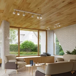 Plafonnier en acier 4 ampoules 4000K - 25x25x16cm Sollux