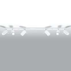 Plafonnier en acier 6 ampoules 3000K - 118x6x16cm Sollux