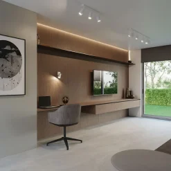 Plafonnier en acier 6 ampoules 3000K - 118x6x16cm Sollux