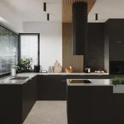 Plafonnier en acier 1 ampoule 4000K - 6x6x22.5cm Sollux