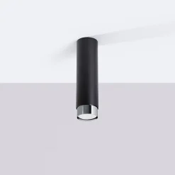 Plafonnier en acier 1 ampoule 4000K - 6x6x22.5cm Sollux