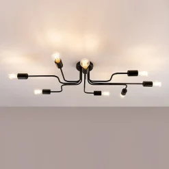 Plafonnier en acier 8 ampoules 3000K - 103x56x15.5cm Sollux