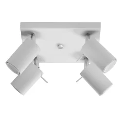 Plafonnier en acier 4 ampoules 3000K - 25x25x16cm Sollux