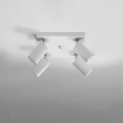 Plafonnier en acier 4 ampoules 3000K - 25x25x16cm Sollux