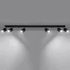 Plafonnier en acier 6 lampes 117x5x18cm Sollux