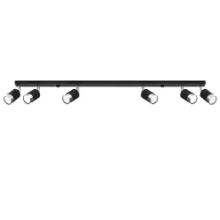 Plafonnier en acier 6 lampes 117x5x18cm Sollux