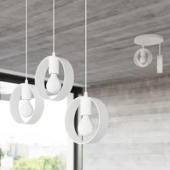 Plafonnier en acier 3 lampes 30x30x34.5cm Sollux