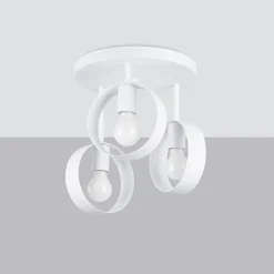 Plafonnier en acier 3 lampes 30x30x34.5cm Sollux