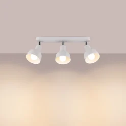 Plafonnier en acier 3 lampes 59x24x18.5cm Sollux