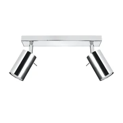 Plafonnier en acier 2 lampes 30x6x16cm Sollux