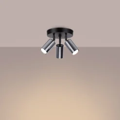 Plafonnier en acier 3 lampes 19.5x19.5x20cm Sollux