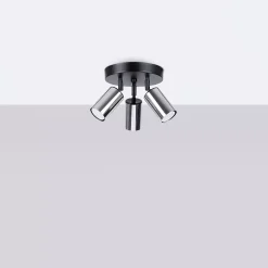 Plafonnier en acier 3 lampes 19.5x19.5x20cm Sollux