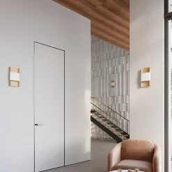 Plafonnier en acier 2 lampes 20x7x40cm Sollux