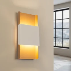 Plafonnier en acier 2 lampes 20x7x40cm Sollux