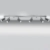 Plafonnier en acier 6 lampes 118x6x16cm Sollux