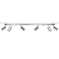 Plafonnier en acier 6 lampes 118x6x16cm Sollux
