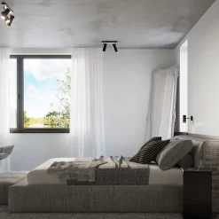 Plafonnier en acier 3 lampes 45x6x20cm Sollux