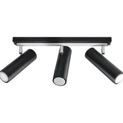 Plafonnier en acier 3 lampes 45x6x20cm Sollux