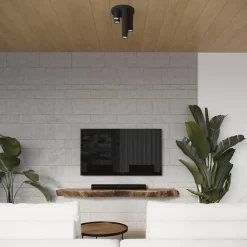 Plafonnier en acier 5 lampes 25x25x33cm Sollux