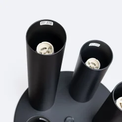 Plafonnier en acier 5 lampes 25x25x33cm Sollux