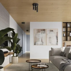 Plafonnier en acier 5 lampes 25x25x33cm Sollux