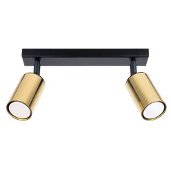 Plafonnier en acier 2 lampes 30x6x18.5cm Sollux