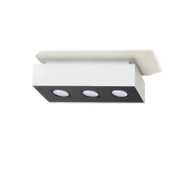 Plafonnier en acier 3 lampes 34x14x11cm Sollux