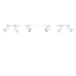 Plafonnier en acier 6 lampes 118x6x16cm Sollux