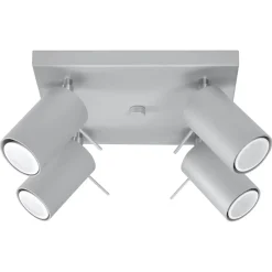 Plafonnier en acier 4 lampes 25x25x16cm Sollux