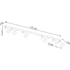 Plafonnier en acier 6 lampes 118x6x18.5cm Sollux