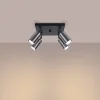 Plafonnier en acier 4 lampes 25x25x19cm Sollux