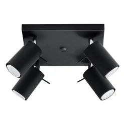 Plafonnier en acier 4 lampes 25x25x16cm Sollux