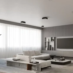 Plafonnier en acier 2 lampes 24x14x11cm Sollux