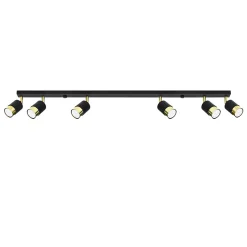 Plafonnier en acier 6 lampes 117x5x18cm Sollux