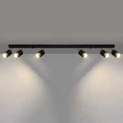 Plafonnier en acier 6 lampes 117x5x18cm Sollux