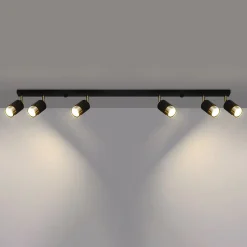 Plafonnier en acier 6 lampes 117x5x18cm Sollux