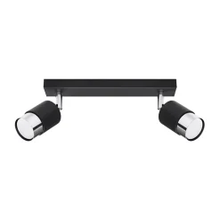 Plafonnier en acier 2 lampes 30x5x18cm Sollux