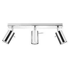 Plafonnier en acier 3 lampes 45x6x16cm Sollux