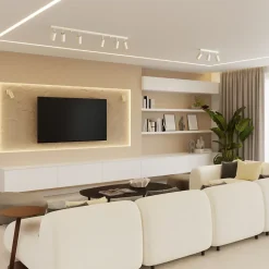 Plafonnier en acier 3 lampes 45x6x17cm Sollux