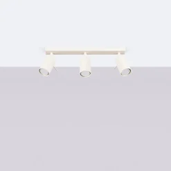 Plafonnier en acier 3 lampes 45x6x17cm Sollux