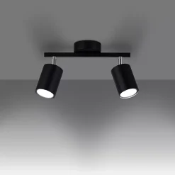 Plafonnier en acier 2 lampes 26x8x20cm Sollux